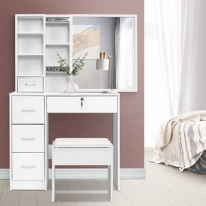 Artiss Dressing Table Stool Slide White