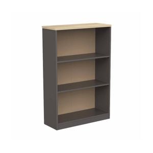 Olg Ekosystem Bookcase New Oak With Charcoal W800mm X D300mm X H1200mm