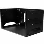 StarTech.com 2-Post 4U Open Frame Wall Mount Network Rack with Built-in Shelf and Adjustable Depth, Computer Rack