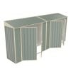 Build-a-Shed 0.8 x 4.5 x 2.0m Skillion Double Plus Double Hinged Side Doors Shed - Green