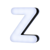 Lit Up 3D Led Letter Z Illuminated Opal Acrylic 100mmHx92mmWx23mmD