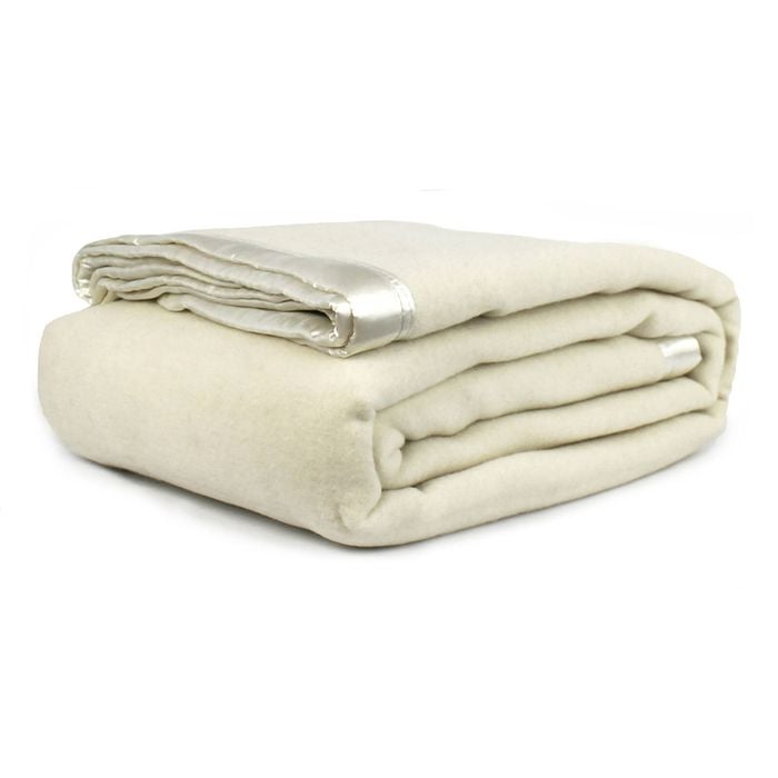 Jason Commercial Queen/King Bed Australian Wool Blanket 227x258cm Ivory