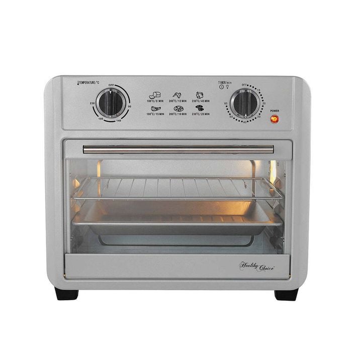 Healthy Choice 23l Air Fryer Oven + 3 Cooking Accessories (silver) 23l Capacity