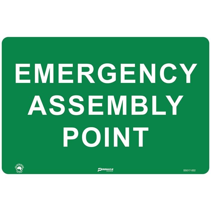 Pinnacle 600 x 400mm Metal Emergency Assembly Point Sign
