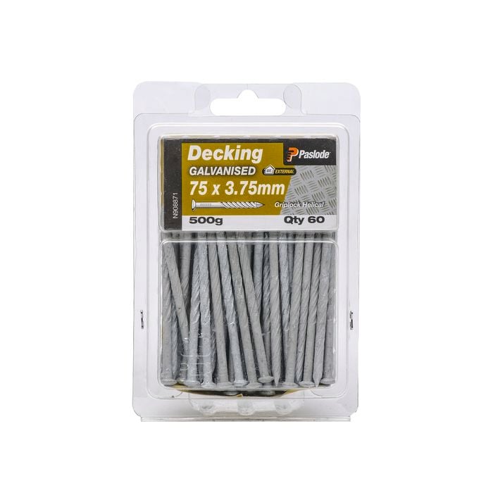 Paslode 75 x 3.75mm 500g Griplock Galvanised Nails - 60 Pack