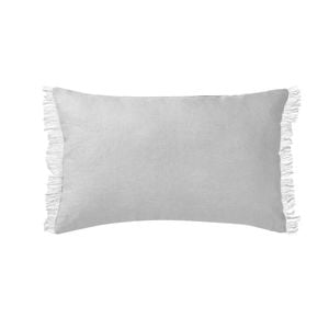 Vintage Design Homewares Dove Grey French Linen Filled Cushion - 35cm x 55cm