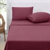 Bloomington Polar Fleece Sheet Set Double 30cm Wall Rosewood