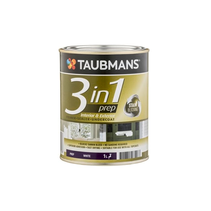 Taubmans 1L White 3 In 1 Interior And Exterior Primer Undercoat Sealer