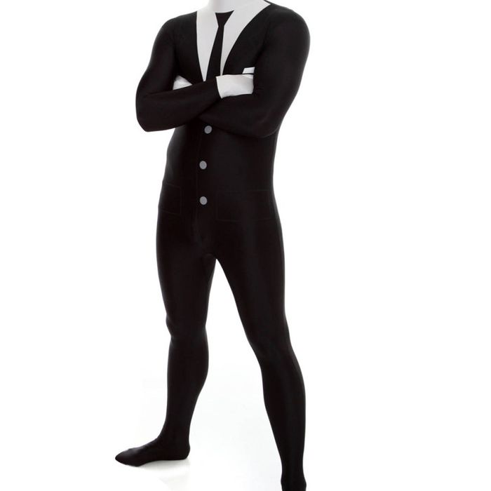 Slenderman Morphsuit Mens Halloween Costume - Medium