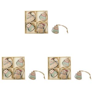 3x 8pc Urban Leo Cat Christmas Decorations Gift Box 6cm Red/Green