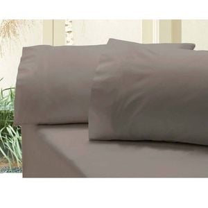Bloomington Revive 400TC Cotton Sateen Combo Fitted Sheet Set Single (No Flat) Mocha