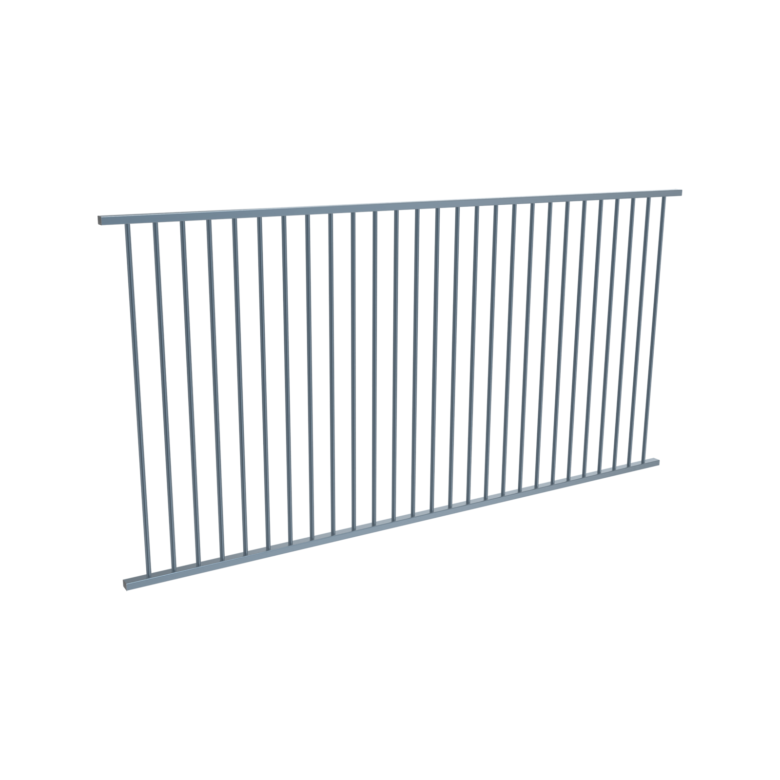 ProtectorAl 2400 x 1200mm Deep Ocean Aluminium Flat Top Pool Fence Panel with Square Picket thumbnail 2