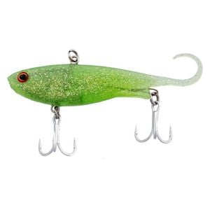 65mm Zerek Fish Trap Soft Vibe Lure - Dry Lime - Sinking Crankbait Fishing Lure