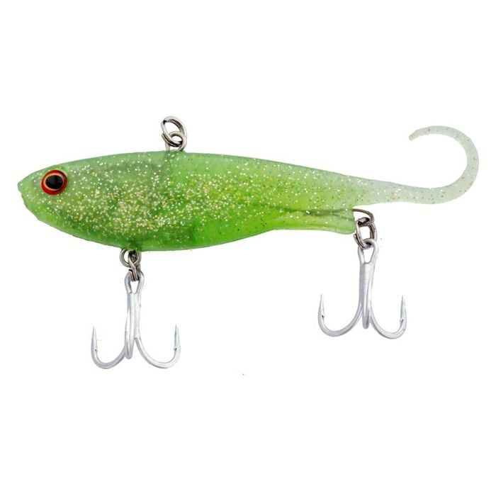 65mm Zerek Fish Trap Soft Vibe Lure - Dry Lime - Sinking Crankbait Fishing Lure