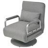 vidaXL Swivel Chair and Sofa Bed Light Grey Adjustable Convertible