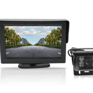 Elinz 4.3" Monitor+24v/12v Ccd Led Reversing Camera Car Caravan Truck Night Vision - 4.3" | Wired Transmission | Rca System