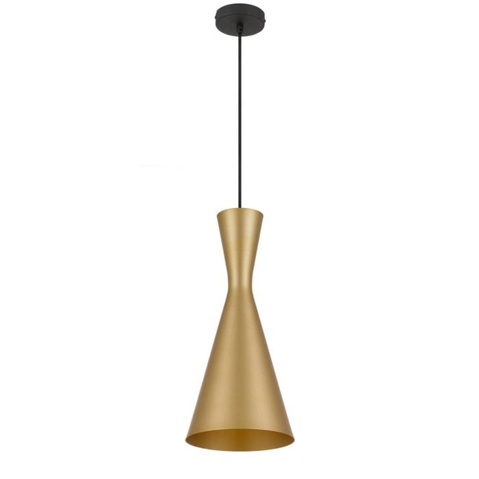 Telbix Flero Modern Pendant Hanging Lamp Light Aluminium Gold Brushed Brushed