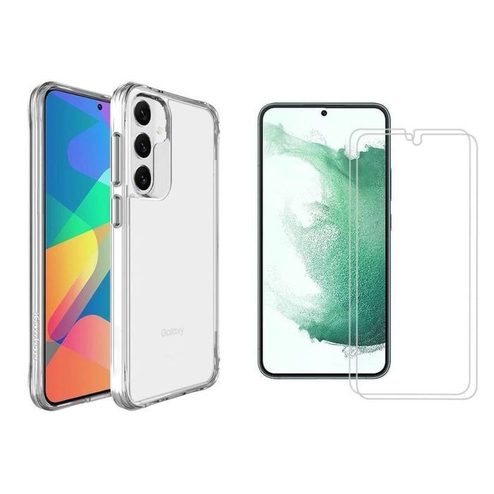 Icoverlover For Samsung Galaxy S23 Fe Case + 2 Glass Screen Protectors Clear