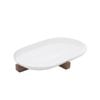 Ladelle Alto Oven To Table Wood Oval Dish Serving Tool w/ Trivet Assorted