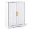 Costway 2-door Pantry Cabinet Organizer W/adjustable Shelves White
