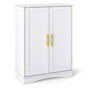 Costway 2-door Pantry Cabinet Organizer W/adjustable Shelves White
