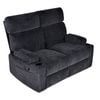 Ufurniture 2 Seater Recliner Chair Chenille Electric Heat Massage Chair Loveseat Lounge Armchair Sofa Black