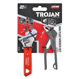 Trojan 2 Piece Mini Plier Wrench Set