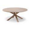 Houston Outdoor 1.8m Round Aluminium Dining Table Light Oak