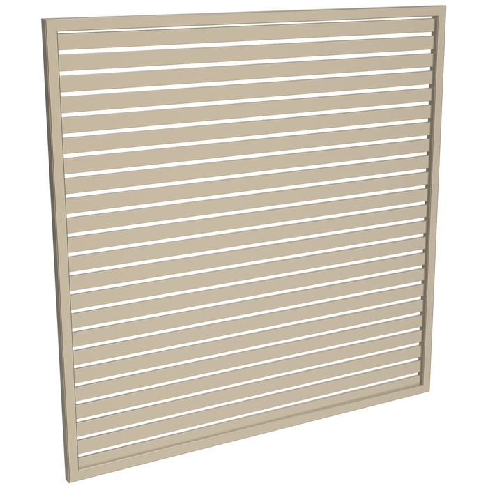 ProtectorAl 1001-2000W X 1001-2000H Paperbark Aluminium Welded Slat Panel Horizontal 18mm Gap