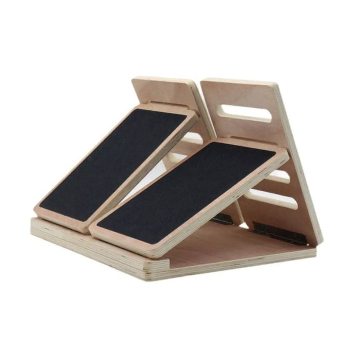 NNEOBA Wooden Slant Board - 4 Angle Yoga Accessory