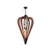CLA Lighting SENORITA Tuscan Coffee Cherry Wood Pendant Light - 6-Lit