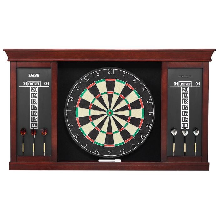 Vevor Dartboard and Cabinet Set Official Size Complete Accessory Steel Tip Dart