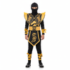 Children Ninja Warrior Assassin Suit Halloween Party Cosplay Costume in Yellow 10-12 Years 135-150cm Height