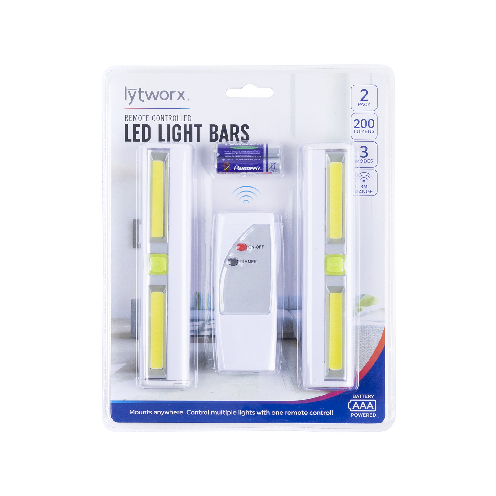 Lytworx White COB Bar Light With Remote 2 Pack Bunnings Australia