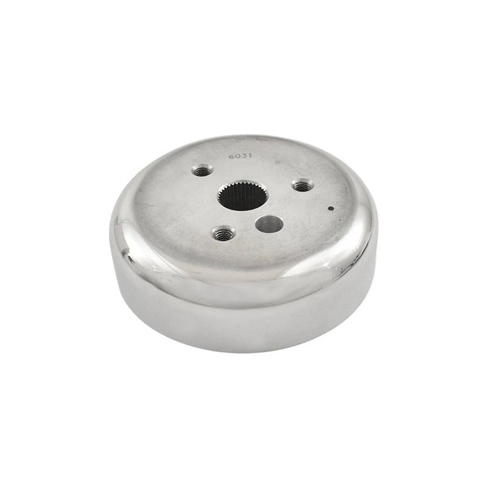 Cal Custom 3 Bolt Steering Wheel Adaptor Boss GM/Chev Spline 1949-66 Polished Aluminium