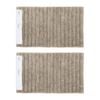 2PK Algodon Polyester Lawson Plush Bath Mat Taupe 50x80cm