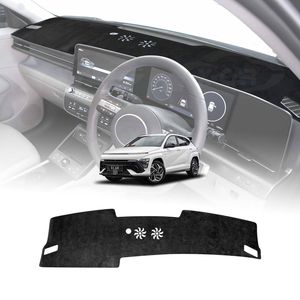 Dash Mat For Hyundai Kona Without Hud 2023-onwards Non-slip Microfiber Pad Cover Interior Accessories