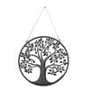 P&P 40×1.27×40cm Metal Black Tree of Life Wall Decor, Modern Artistic Home Accent for Living Room or Bedroom