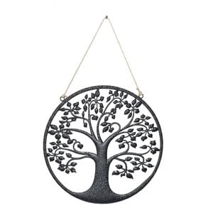 P&P 40×1.27×40cm Metal Black Tree of Life Wall Decor, Modern Artistic Home Accent for Living Room or Bedroom