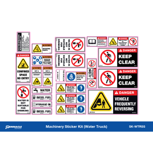 Pinnacle Water Truck Machinery Sticker Kit