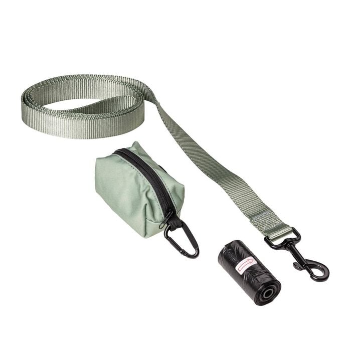 Happy Tails Sage Leash & Waste Bag Holder Set