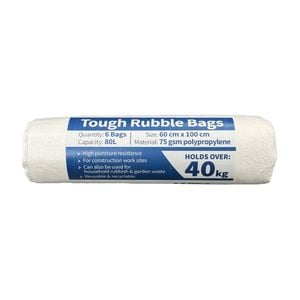 Ametalin 600mm x 1000mm Tough Rubble Bags - 6 Pack