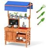 Costway Solid Wood Kids Mud Kitchen