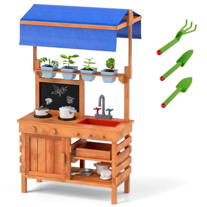 Costway Solid Wood Kids Mud Kitchen