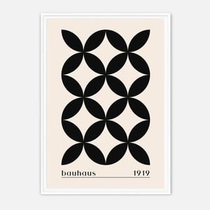 Galrie Bauhaus 1919 Classic Geometric Art Print for Modern Interiors, White Frame, 70 x 100cm (28 x 40inch)