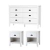 Oikiture 6 Chest of Drawers and 2 Bedside Tables Vintage