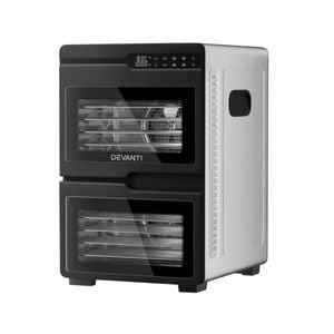 Devanti 12 Trays Food Dehydrator Dual-Zone Stainless Steel Fruit Jerky Dryer