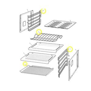 Oven Shelf Wire Rack Complete Assembly With Sides 140122158011, suits Westinghouse
