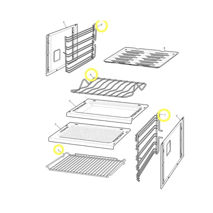 Oven Shelf Wire Rack Complete Assembly With Sides 140122158011, suits Westinghouse