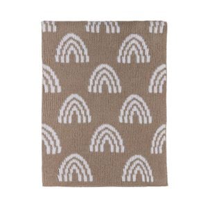 Living Textiles Chenille Blanket - Rainbow Taupe
